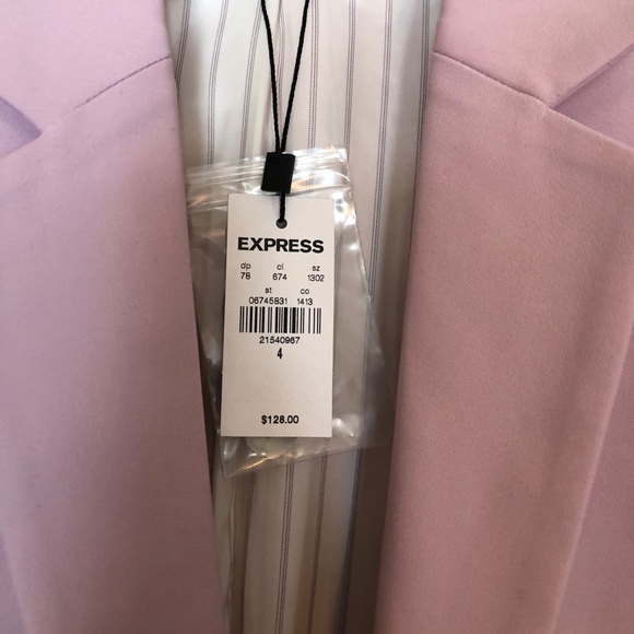 NWT EXPRESS light pink blazer, size 4 - Picture 3 of 3